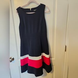 Stylish Kids Dress in Navy, White, and Red